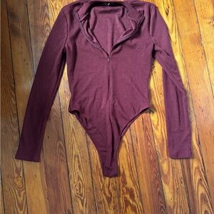 Fashion Nova Deep Red Bodysuit XL